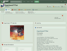 Tablet Screenshot of experiment777sol.deviantart.com