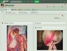 Tablet Screenshot of platinumfrost.deviantart.com