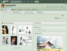 Tablet Screenshot of creativeprakash.deviantart.com