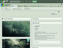 Tablet Screenshot of dude777.deviantart.com
