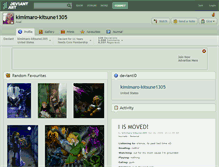 Tablet Screenshot of kimimaro-kitsune1305.deviantart.com