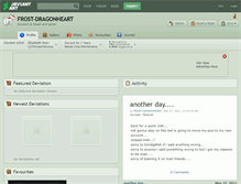 Tablet Screenshot of frost-dragonheart.deviantart.com
