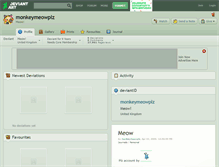 Tablet Screenshot of monkeymeowplz.deviantart.com