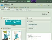 Tablet Screenshot of misfortune-pixels.deviantart.com