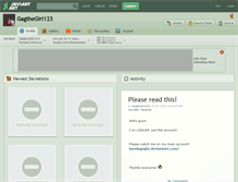 Tablet Screenshot of gagthegirl123.deviantart.com