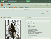 Tablet Screenshot of glimmerlight.deviantart.com