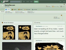 Tablet Screenshot of damorraccoon.deviantart.com