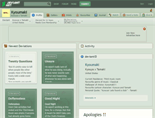 Tablet Screenshot of kyoumaki.deviantart.com