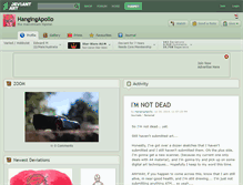 Tablet Screenshot of hangingapollo.deviantart.com