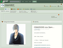Tablet Screenshot of masquerade23.deviantart.com