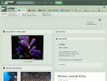 Tablet Screenshot of critter.deviantart.com