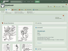 Tablet Screenshot of ninjanymph.deviantart.com