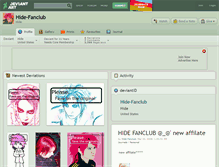 Tablet Screenshot of hide-fanclub.deviantart.com