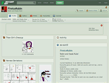Tablet Screenshot of fireicerobin.deviantart.com