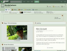 Tablet Screenshot of blondiecartoons.deviantart.com