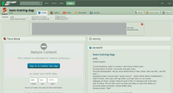 Desktop Screenshot of been-training-dogs.deviantart.com