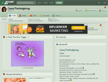 Tablet Screenshot of caseythehedgehog.deviantart.com