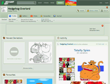 Tablet Screenshot of hedgehog-overlord.deviantart.com