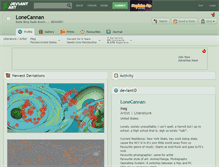 Tablet Screenshot of lonecannan.deviantart.com