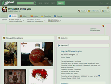 Tablet Screenshot of my-rabbit-owns-you.deviantart.com