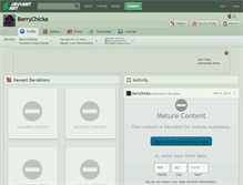 Tablet Screenshot of berrychicka.deviantart.com