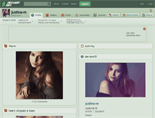 Tablet Screenshot of justina-m.deviantart.com