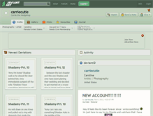 Tablet Screenshot of carriecutie.deviantart.com