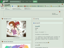 Tablet Screenshot of lunax89.deviantart.com