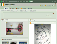 Tablet Screenshot of darkwolf-kurama.deviantart.com