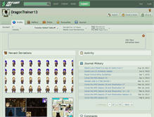 Tablet Screenshot of dragontrainer13.deviantart.com
