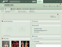 Tablet Screenshot of monster-cave.deviantart.com