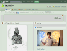 Tablet Screenshot of blackhatguy.deviantart.com