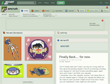 Tablet Screenshot of amcrush.deviantart.com