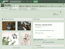 Tablet Screenshot of fire-kitty.deviantart.com