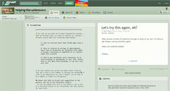 Desktop Screenshot of helping-the-unknown.deviantart.com