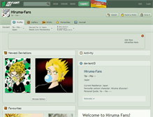 Tablet Screenshot of hiruma-fans.deviantart.com