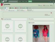 Tablet Screenshot of leotardboy.deviantart.com