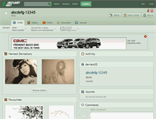 Tablet Screenshot of abcdefg-12345.deviantart.com