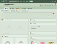 Tablet Screenshot of cowmoomoo540.deviantart.com