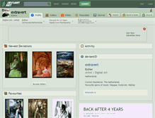 Tablet Screenshot of extravert.deviantart.com