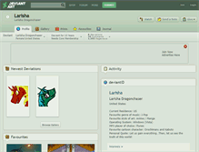 Tablet Screenshot of larisha.deviantart.com