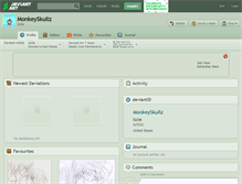 Tablet Screenshot of monkeyskullz.deviantart.com