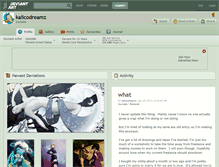 Tablet Screenshot of kalicodreamz.deviantart.com