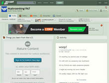 Tablet Screenshot of mushroomking1967.deviantart.com