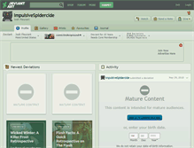 Tablet Screenshot of impulsivespidercide.deviantart.com