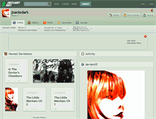 Tablet Screenshot of joaniedark.deviantart.com