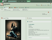 Tablet Screenshot of lunalupine.deviantart.com