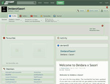 Tablet Screenshot of deidaraxsasori.deviantart.com