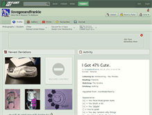 Tablet Screenshot of ilovegeeandfrankie.deviantart.com