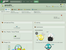 Tablet Screenshot of greenafire.deviantart.com